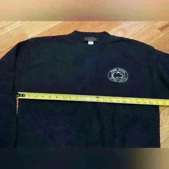 PENN STATE Nittany Lion Club Andrew Rohan Sweater Navy Blue Crewneck Mens Size M - Picture 10 of 11